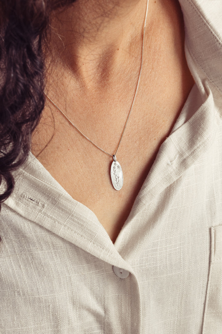 שרשרת זהב חיטה ויהלומים