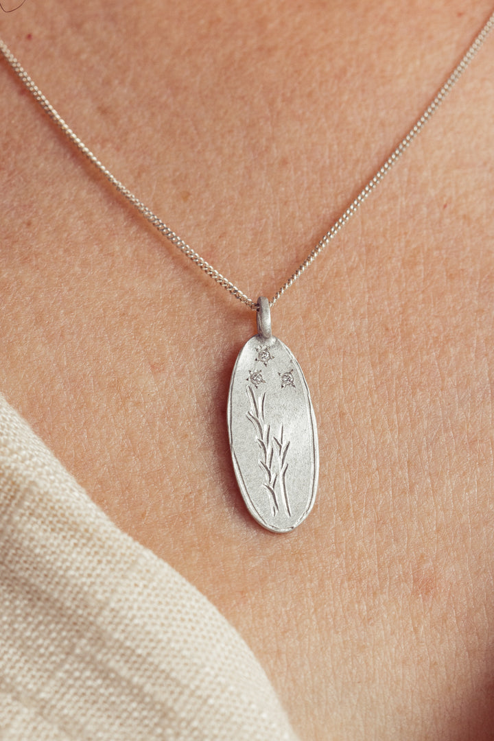 שרשרת זהב חיטה ויהלומים