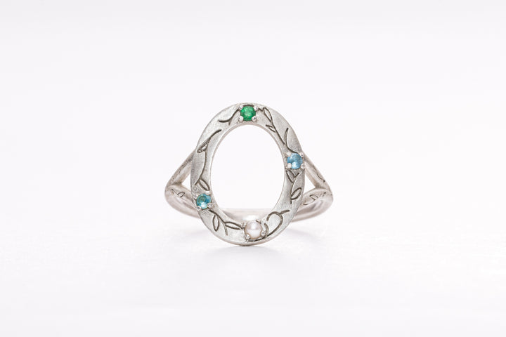 טבעת עיגול אבני לידה