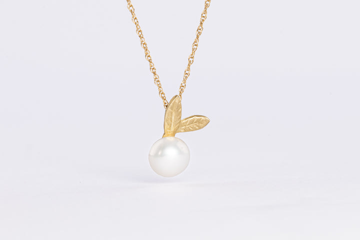 שרשרת זהב תפוח פנינה