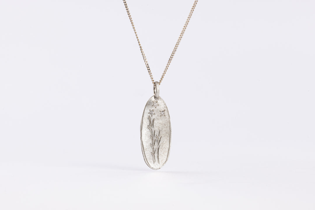 שרשרת זהב חיטה ויהלומים