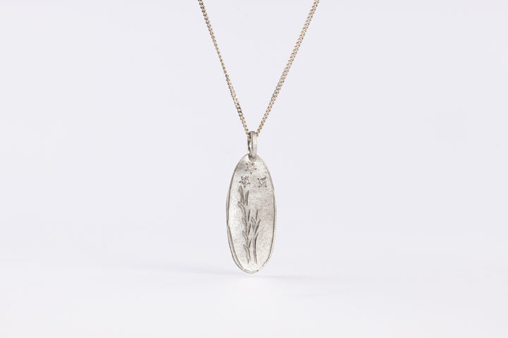 שרשרת זהב חיטה ויהלומים