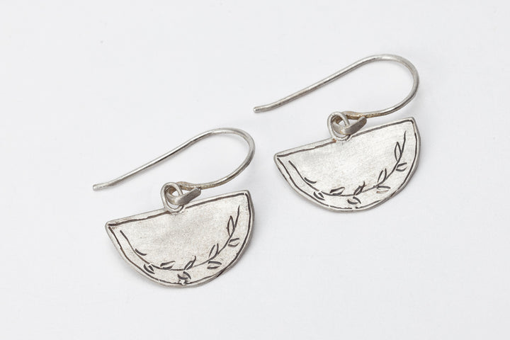 עגילי כסף ענפי ים סוף