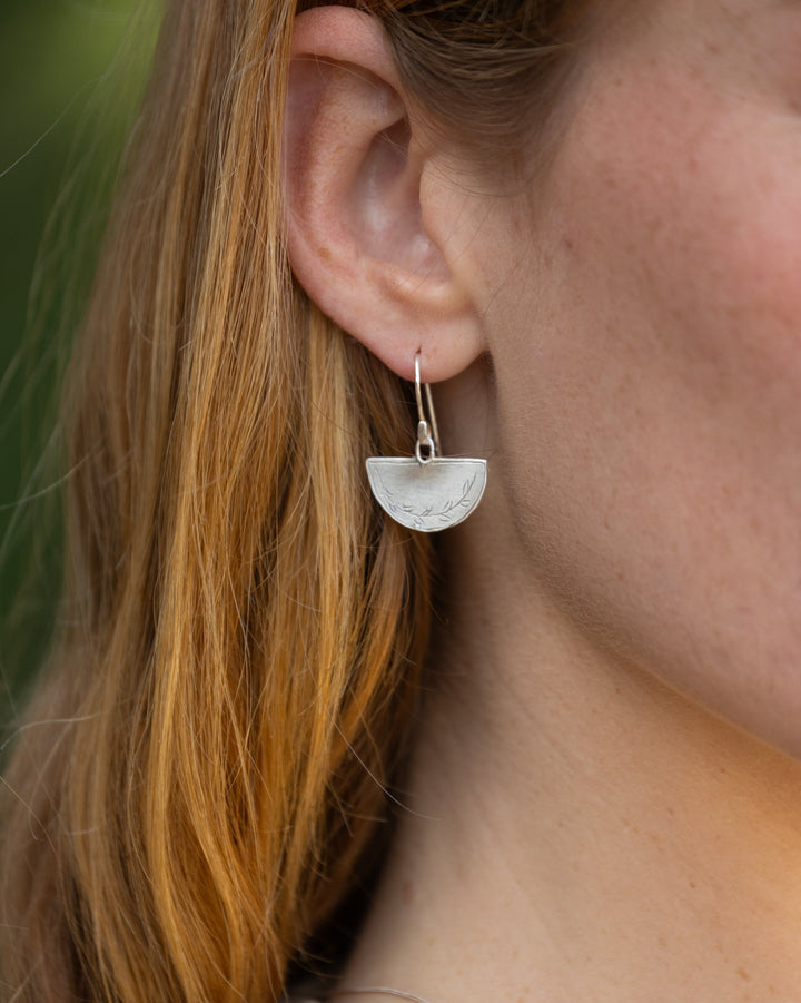 עגילי כסף ענפי ים סוף