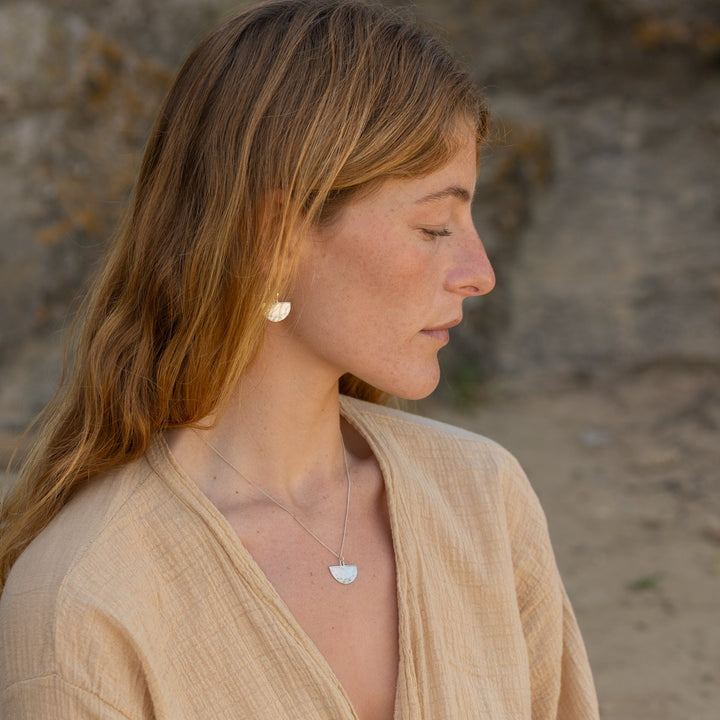 עגילי כסף ענפי ים סוף