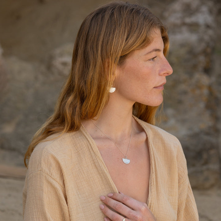 עגילי כסף ענפי ים סוף