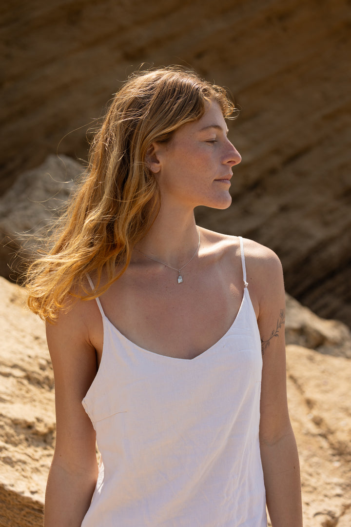 שרשרת צדף אם הפנינה ויהלום