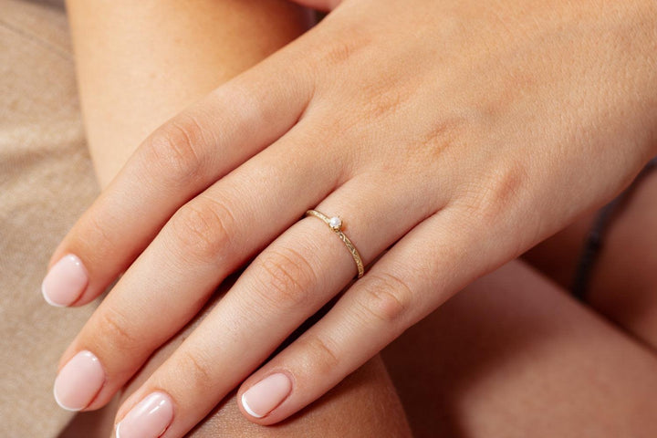 14k Solid Gold Pearl Ring, Engagement Ring, Wedding Ring, Gold Pearl Ring, Handmade