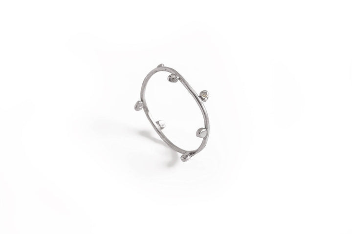 14K Yellow Gold Leaf Diamonds Ring, Leaf Engagement Ring, Ivy Ring, Gold Leaf Ring, Minimalist Rings For Women, Delicate Wedding Bands