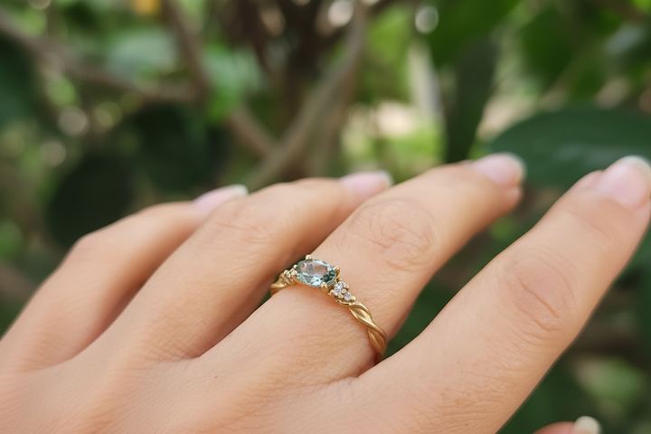 טבעת ספיר חורש