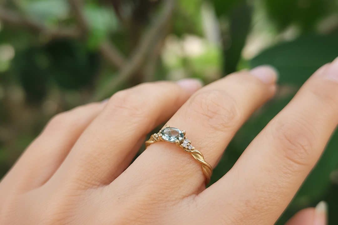 טבעת ספיר חורש