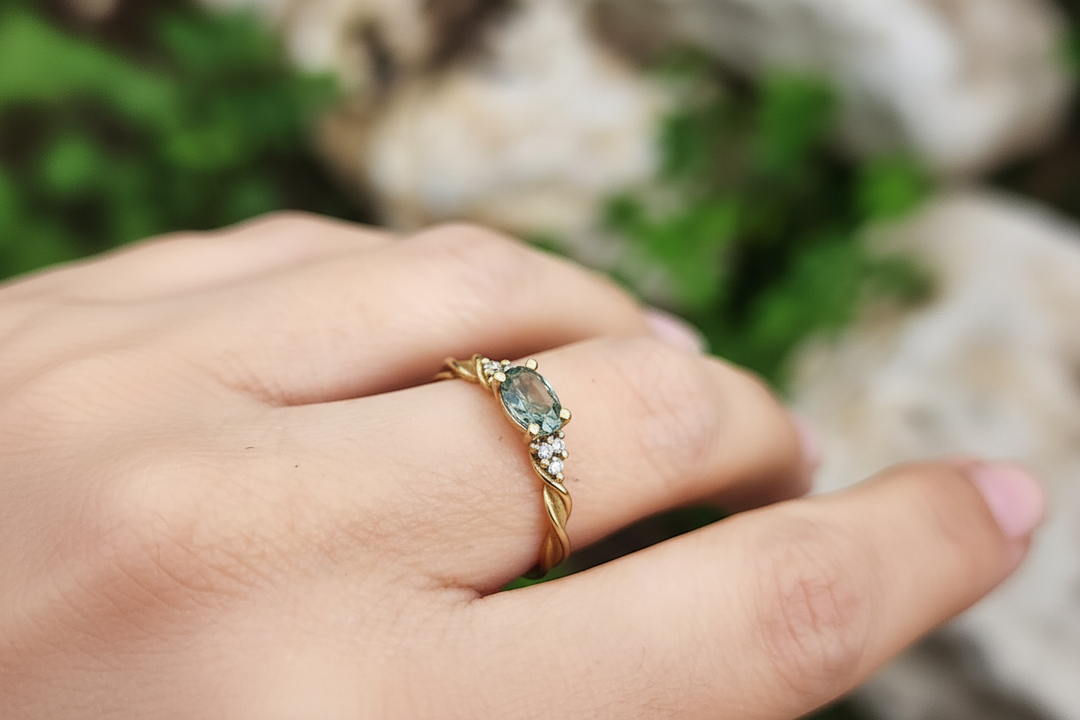 טבעת ספיר חורש