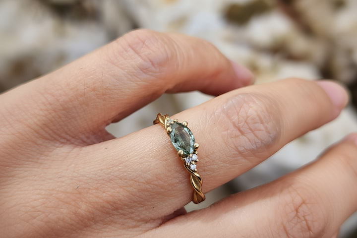 טבעת ספיר חורש