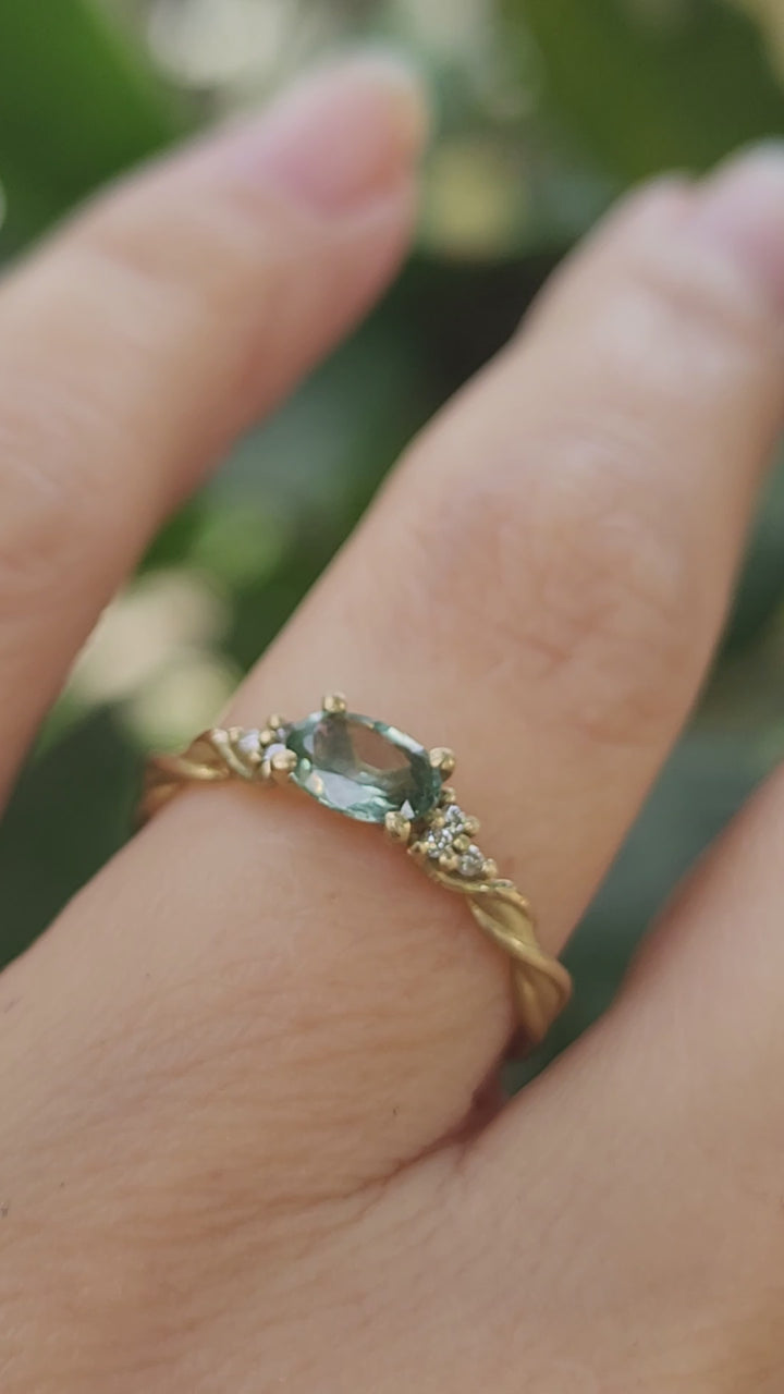 טבעת ספיר חורש