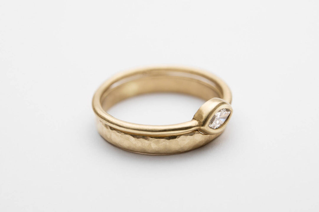 Wedding Solid Gold Nesting Ring, Nesting Wedding Band, Gold Wedding ring,Delicate gold ring,yellow gold,rose gold, white gold,