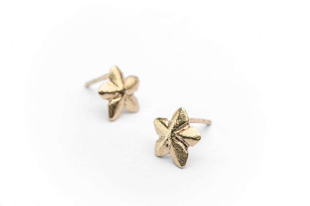 Minimalist Star Stud Earrings, 14K Solid Gold Star Earrings, Starfish Earrings, Gift for Xmas, Dainty Earrings For Women, Handmade Jewelry