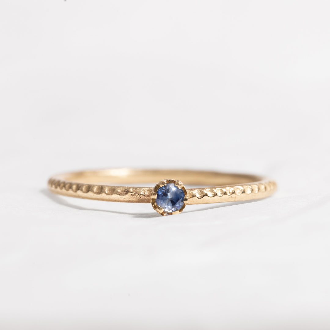Birthstone Sapphire Ring, Solitaire Sapphire Ring, 14K Gold Ring, Natural Sapphire Ring, Women's Gemstone Ring, September Birthstone Ring