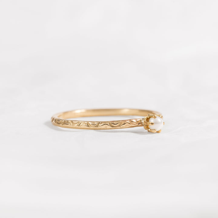 14k Solid Gold Thin Wedding Ring, Engagement Ring, Wedding Ring, Gold Engraved Ring, Handmade