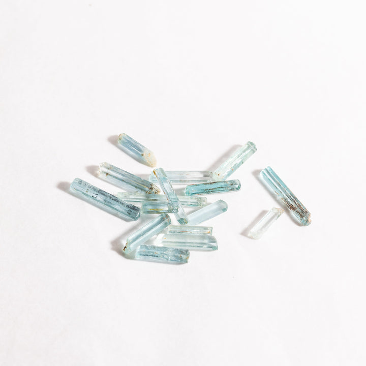 Raw Aquamarine Quartz Oxidized Unisex Silver Necklace