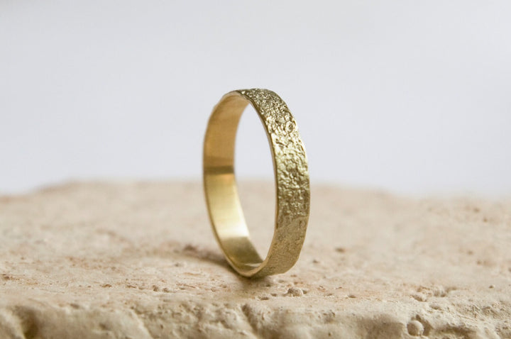 Mans Gold Wedding Band, 14K Solid Gold Mans Wedding Ring, commitment ring, handmade Ring, Pure 14K Gold Wedding Band